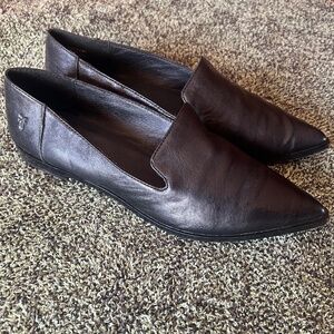 Frye Kenzie Venetian flats - Black Leather